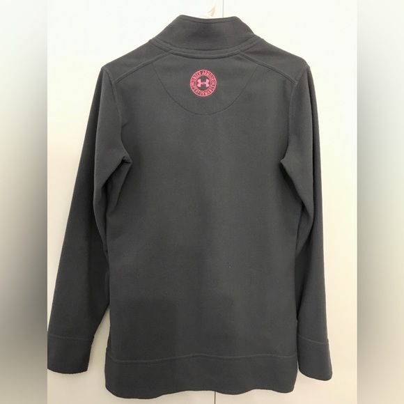 Under Armour Fleece Quarter Zip Gray Medium - Picture 4 of 5